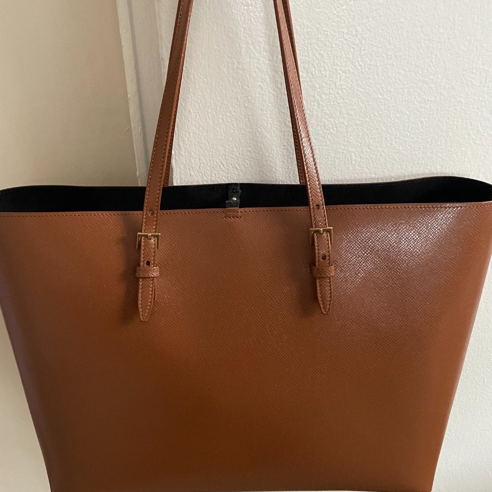 Saint Laurent Leather Shopping Tote - Picture 3 of 8